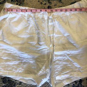 White Linen Shorts